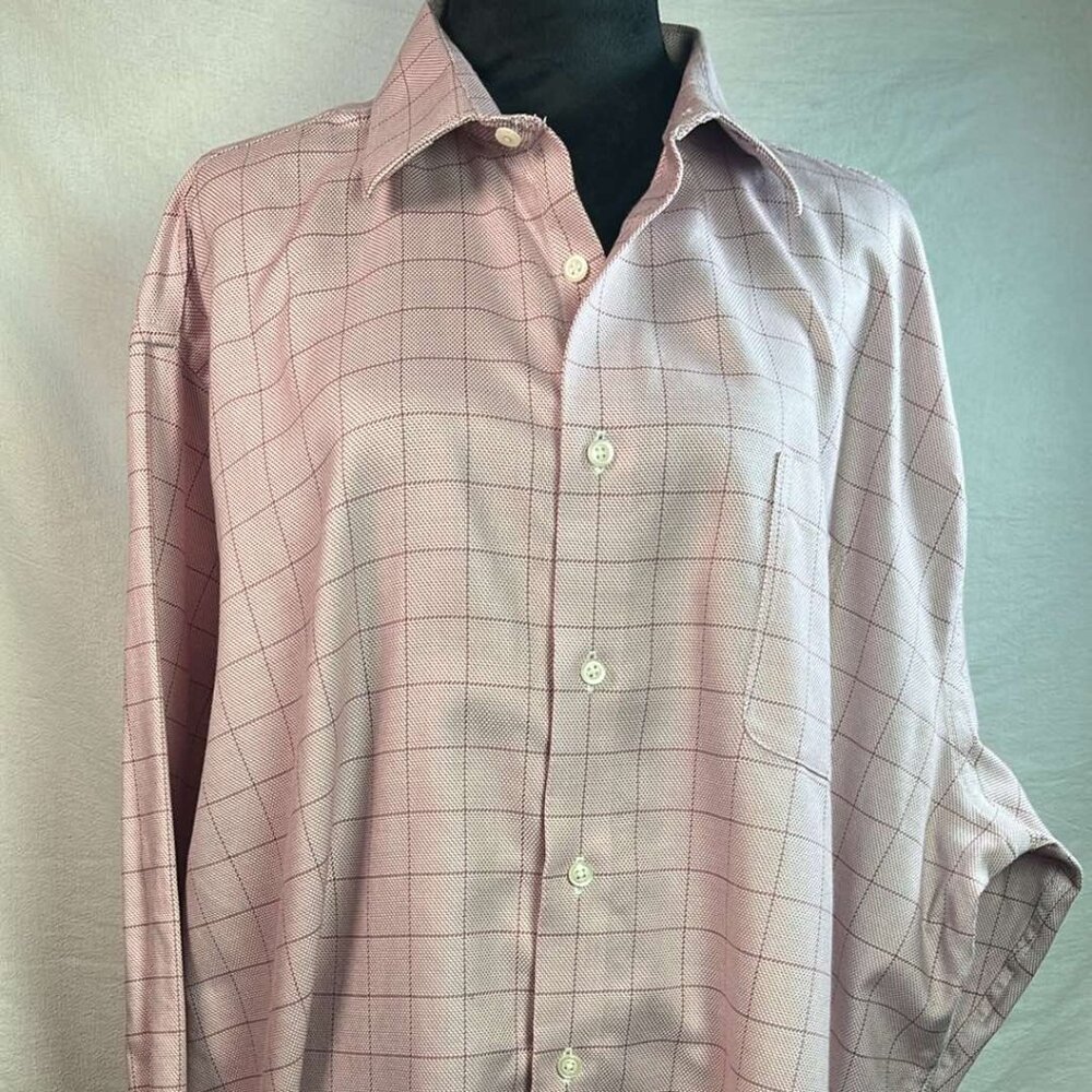 Pronto‎ Uomo Long sleeve button down Blue 100% Egyptian cotton Striped Business